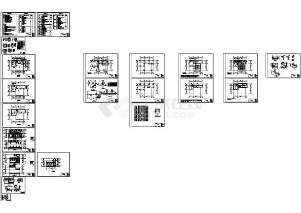 某2层低层框架住宅结构cad施工图-图一