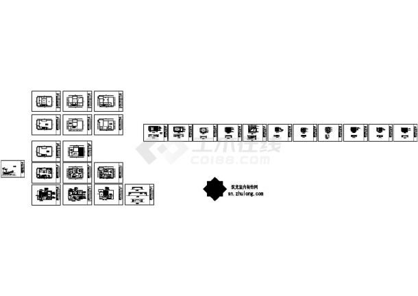 黄山精品花园半岛1-3层别墅室内装修施工图-图一