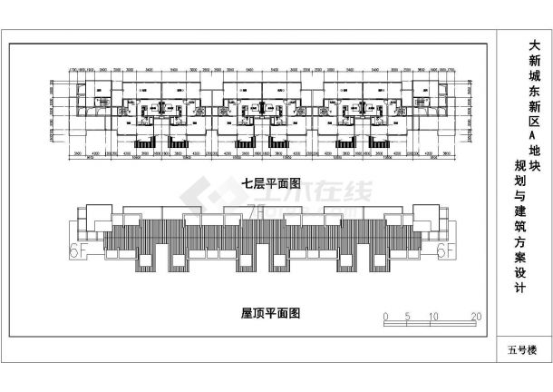 某小区住宅CAD建筑图－5号楼-图二