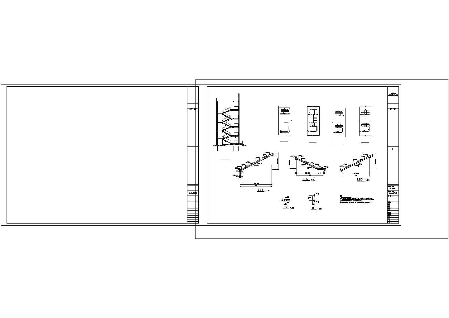 某5层中学框架结构教学楼建筑施工CAD图（独立基础）