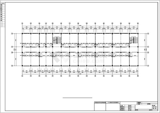 5185平米五层框架教学楼建筑结构毕业设计CAD图纸-图二