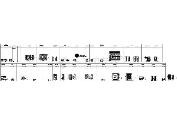 西安1-3层豪华国际社区别墅样板间施工图-图一