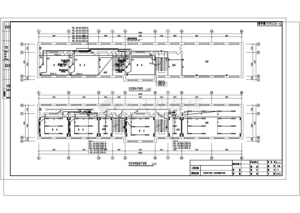 吉林某四层砖混结构教学楼强电施工CAD图（三级负荷）-图一