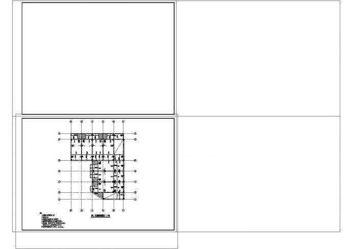 某六层框架结构中学教学楼结构CAD图_图1