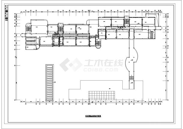 某1万平地上五层教学楼电气设计CAD图纸（地下一层）-图一