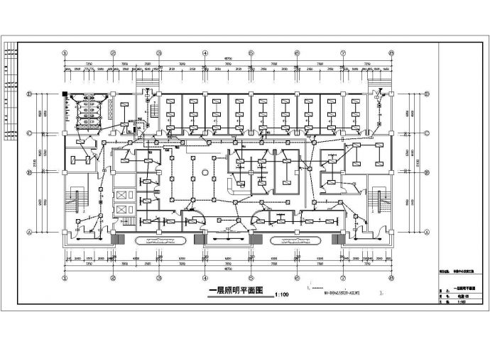 北京某医院1千平米单层体检中心电气施工设计CAD图纸_图1