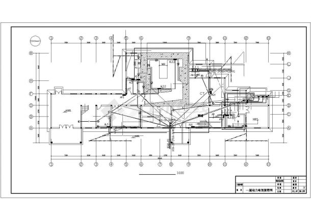 杭州某医院1500平米2层机房综合楼全套电气施工设计CAD图纸-图二