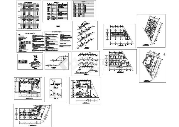 商业综合楼空调通风及防排烟系统设计施工图（风冷热泵机组），17张图纸-图一
