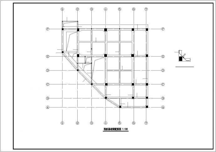 某六层框架结构中学教学楼结构CAD图纸_图1