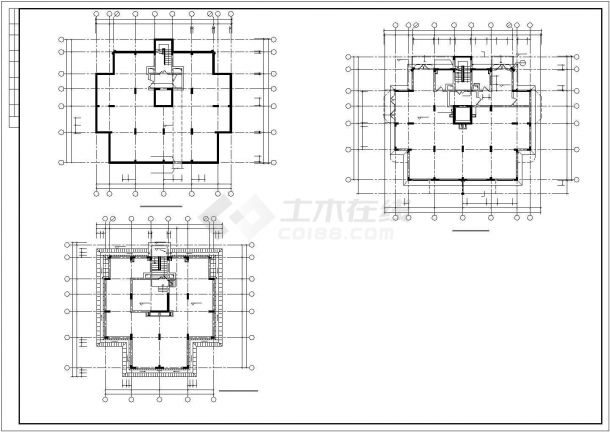 7800平米9+1层框架结构住宅楼建筑设计CAD图纸（不含地下层）-图一