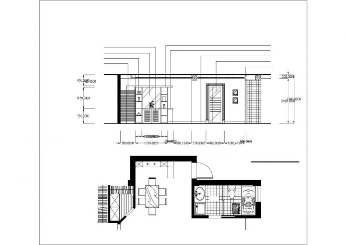 上海某小区日式精装修风格的住宅全套施工设计CAD图纸_图1