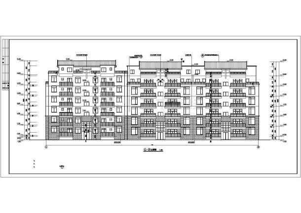 6500平米7层框混结构民居住宅楼全套建筑设计CAD图纸-图二