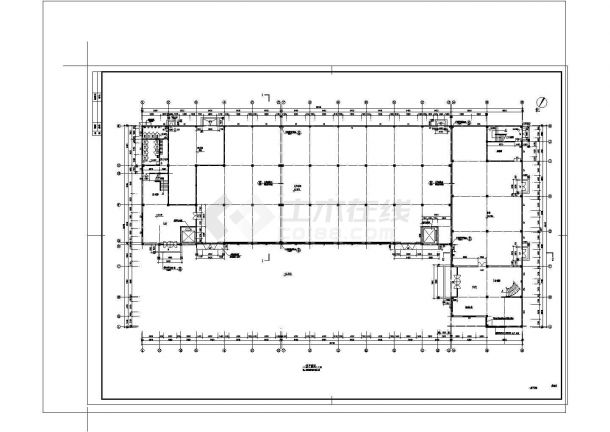 厂房设计_ 5层13501平米L形框架结构厂房建施图【平立剖 楼梯 门窗 卫大样 说明】.cad-图一