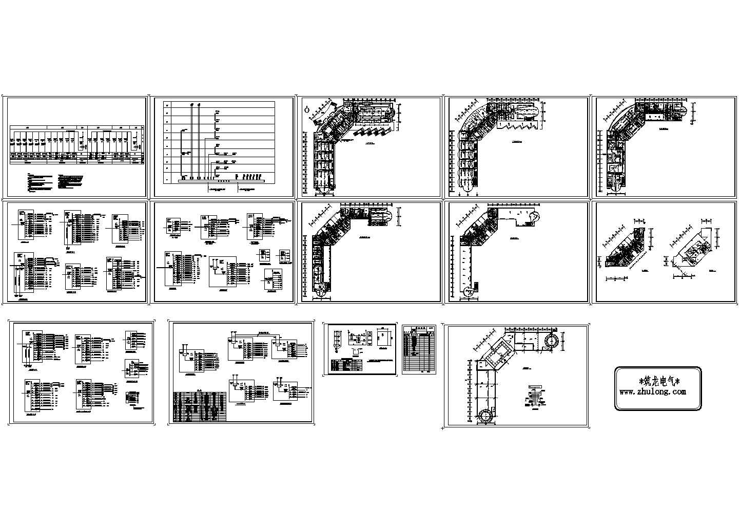 十层大厦电气施工CAD图纸