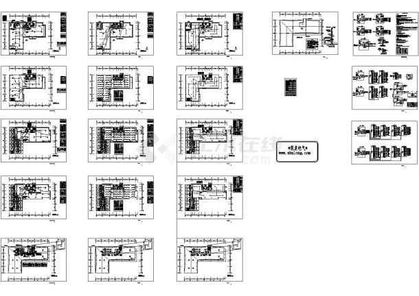 商业写字楼电气施工CAD图纸-图二