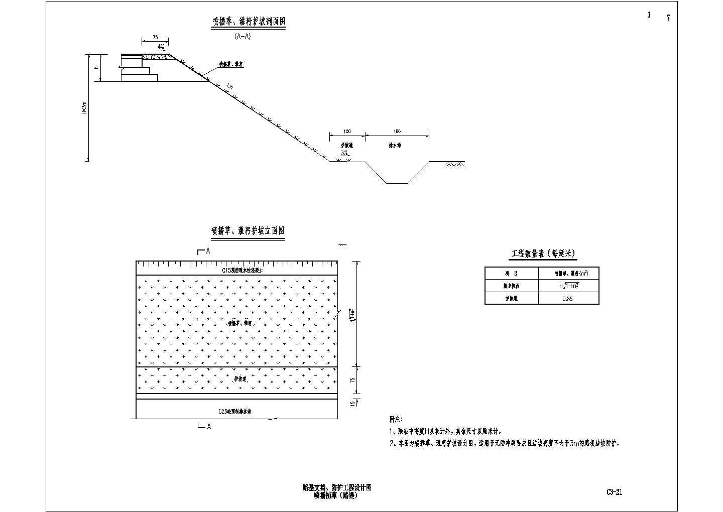 高速公路路基防护工程设计图（超齐全）