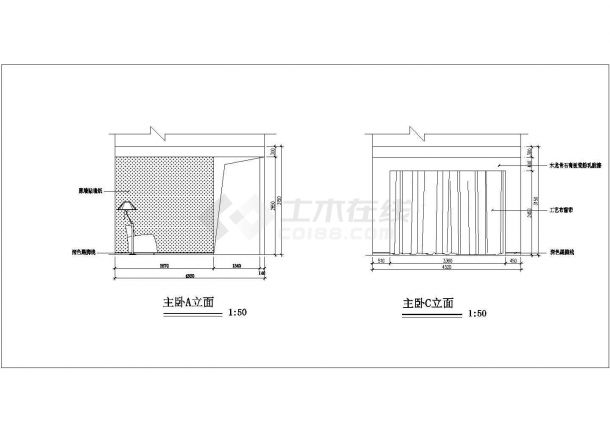 天津市某别墅区3层单体样板间别墅全套装修施工设计CAD图纸-图一