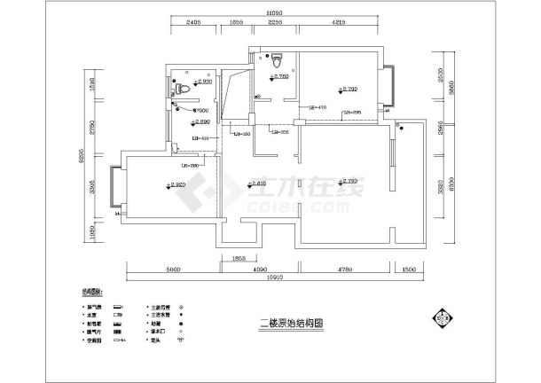 依梦园别墅欧式风格装修施工设计CAD图纸-图二