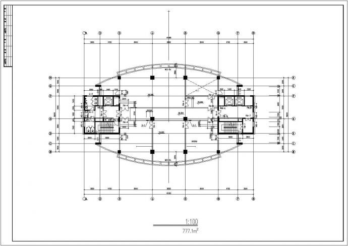 1.5万平米18层框剪结底商写字楼建筑设计CAD图纸（1-3层商用）_图1
