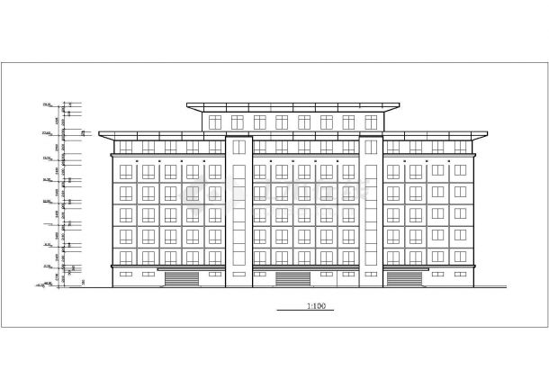 衢州市某公司6300平米7层框架结构办公楼建筑设计CAD图纸-图一