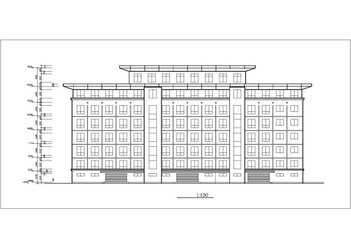 衢州市某公司6300平米7层框架结构办公楼建筑设计CAD图纸_图1