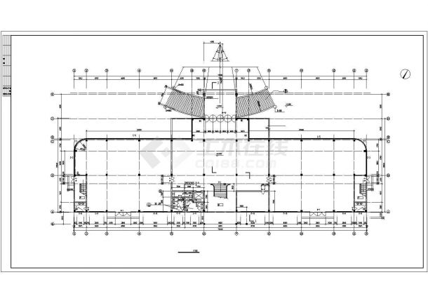 厦门市某国有单位3900平米6层框架结构办公楼建筑设计CAD图纸-图一