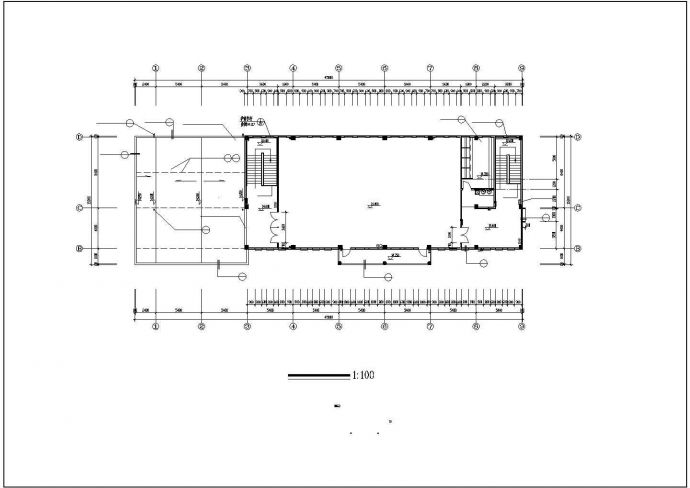 某小学五层框架结构多功能教学楼设计cad建筑施工图（标注详细）_图1