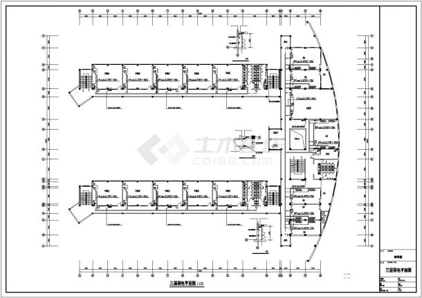 合肥某7736㎡四层框架结构教学楼电气设计-图二