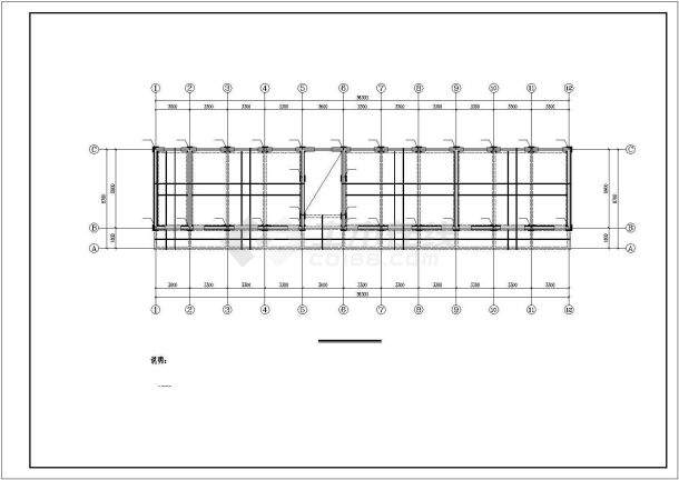 三层砌体教学楼结构加固施工CAD图-图一