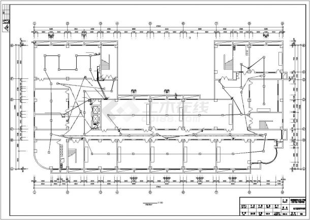 陕西某13483平方米地上六层大专院校教学楼电气设计CAD图纸（高28.5米）-图二
