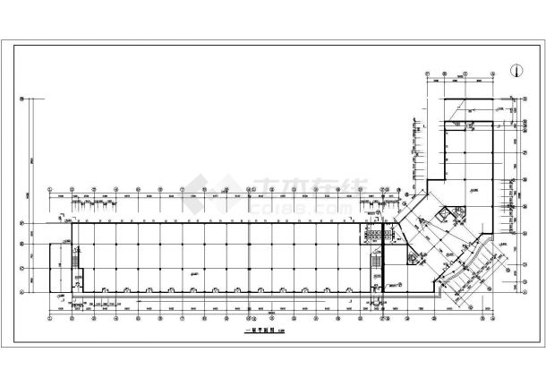 某城市娱乐中心大厦建筑全套设计施工CAD图纸-图二