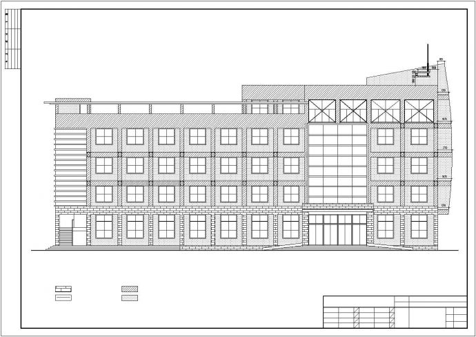 办公楼设计_某城市商业办公楼建筑布局全套设计施工CAD图纸_图1
