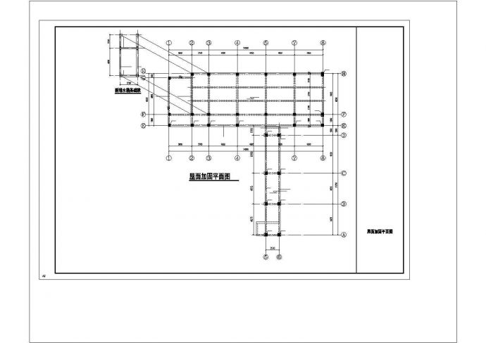 [上海]五层框架结构教学楼结构改造加固施工图CAD图_图1