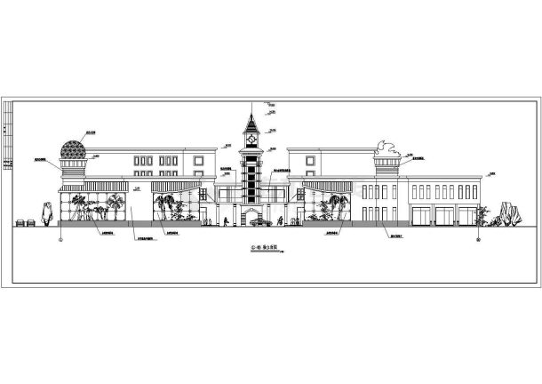 某地洗浴餐饮综合建筑设计cad施工图-图二