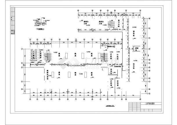 4184平米，三层框架教学楼毕业设计（包含计算书、施组、部分建筑、结构图）-图一