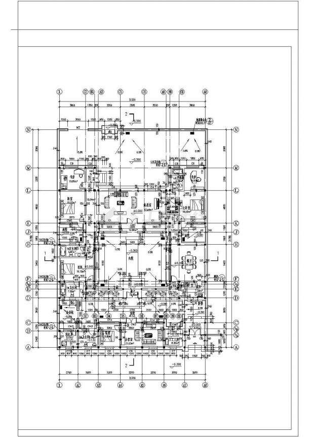 四合院住宅CAD建筑方案-图二