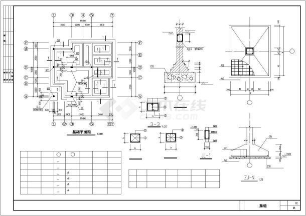 清湖镇某三层新型农村住宅建筑施工图纸-图一