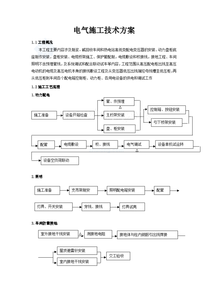 电气工程施工技术施工方案-图一