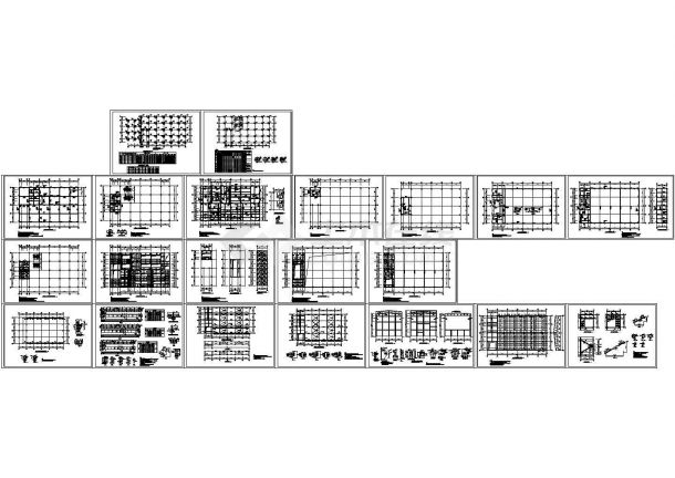厂房设计_某3层钢框架大型厂房结构详细设计图-图二