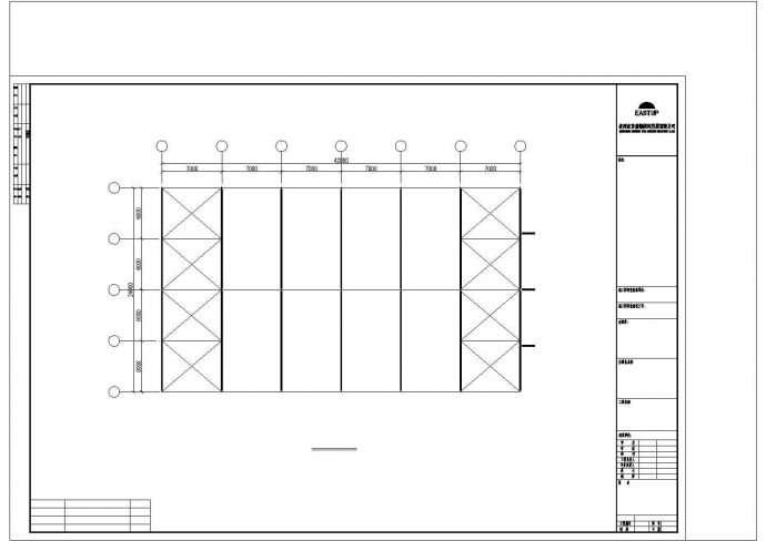 鹏翔岗石有限公司D栋厂房(单边行车）CAD建筑图纸_图1