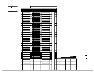 某二十五层办公大楼建筑设计cad图(带地下室设计，共十九张)_图1