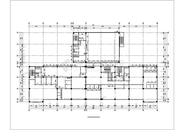 某商业街1.1万平米6层框架结构二星级酒店建筑设计CAD图纸-图一