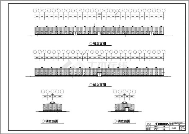 武汉市某汽车配件厂7500平米单层钢结构厂房建筑设计CAD图纸-图一