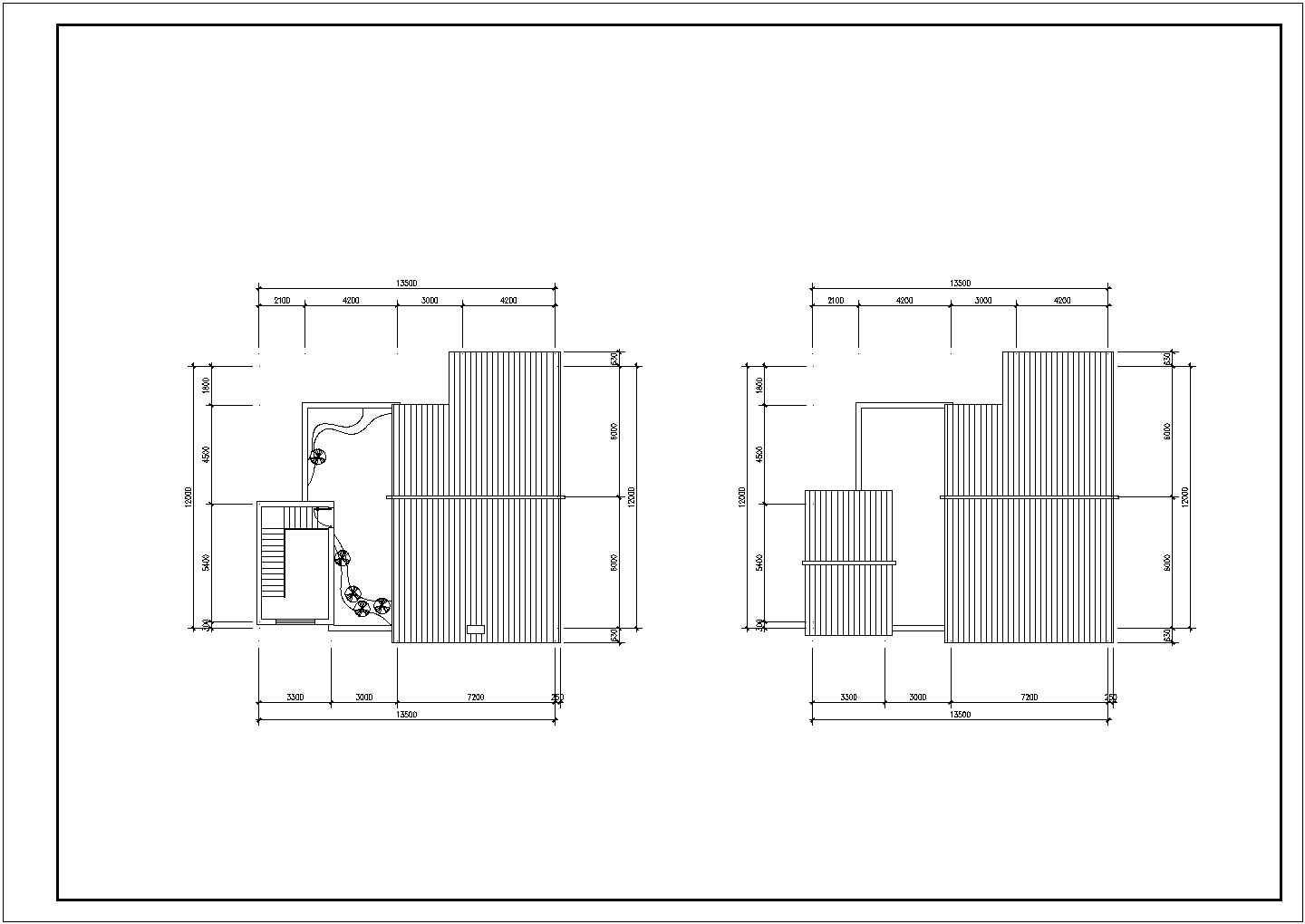 某假日滨河茶馆建筑完整设计施工CAD图纸
