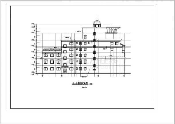 某滨江新区新桥村小区会所建筑完整设计施工CAD图纸-图一