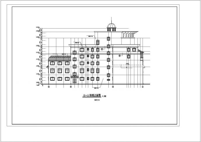 某滨江新区新桥村小区会所建筑完整设计施工CAD图纸_图1