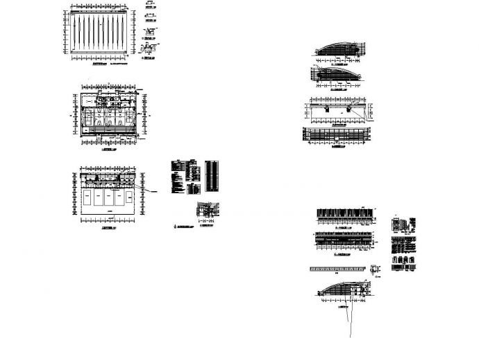 某大学新区风雨操场建筑施工图CAD_图1