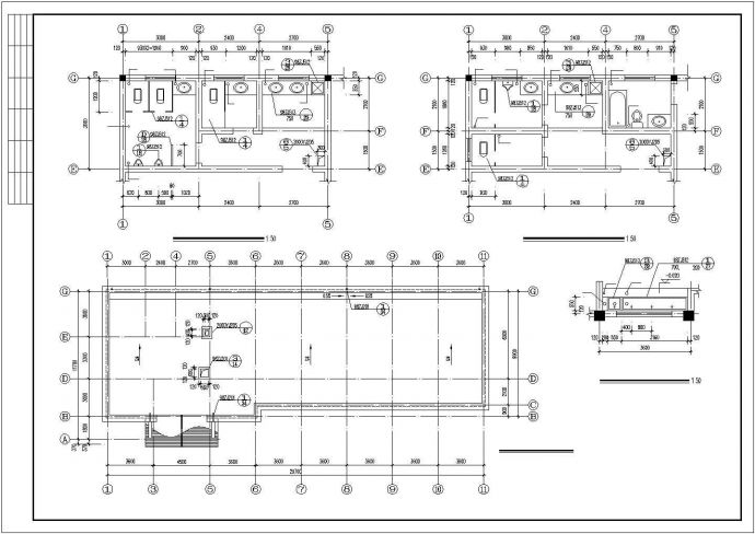 某城市高级商业餐厅建筑全套设计施工CAD图纸_图1