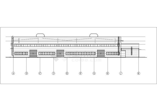 某工厂1.3万平米3层框架结构生产厂房全套建筑设计CAD图纸-图一