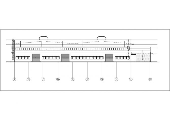 某工厂1.3万平米3层框架结构生产厂房全套建筑设计CAD图纸_图1